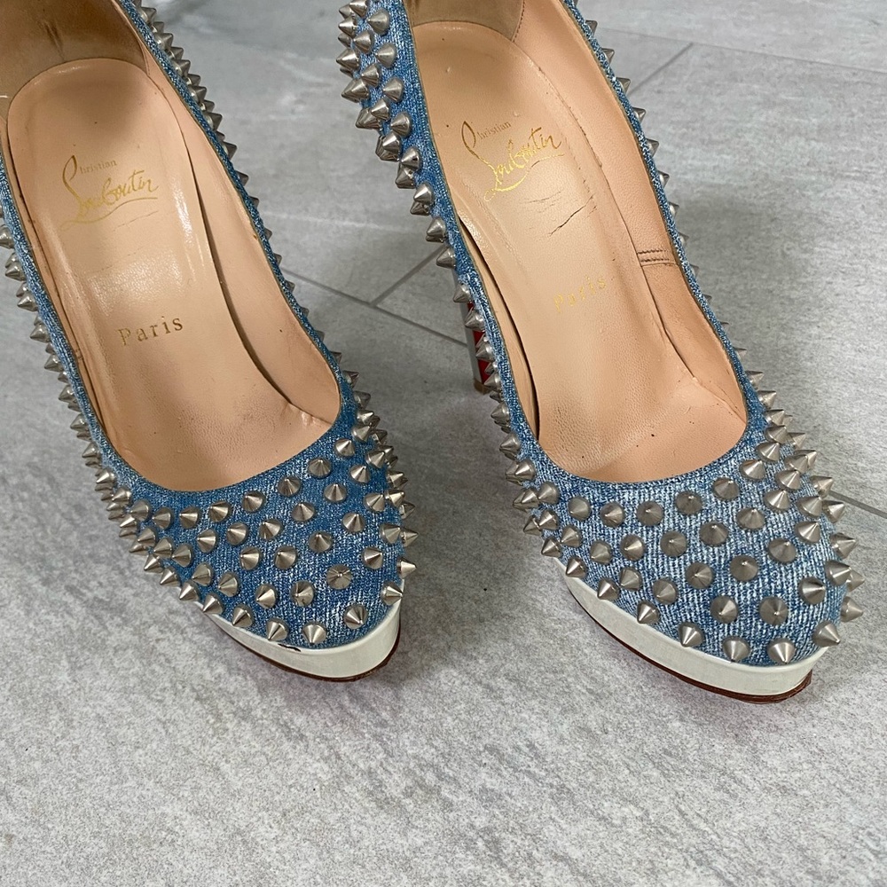 CHRISTIAN LOUBOUTIN BIANCA 140 JEAN PATENY PLATFORM